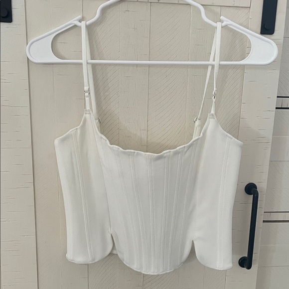 White Fox Boutique Tops - White Fox White Corset Top